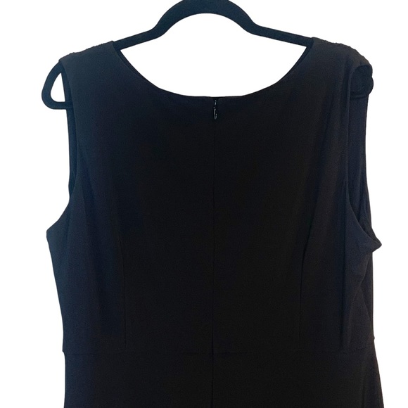 Lane Bryant Sleeveless Rouched Tie Ruffle Hem Black Dress Women’s Size 14/16 NWT - Picture 2 of 15